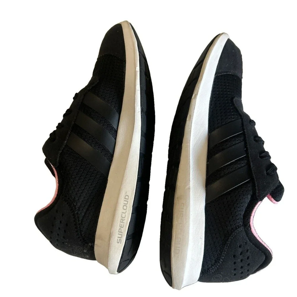 Adidas Element Refresh Supercloud Womens Sz 9 Black Pink Running Sneaker AF6474